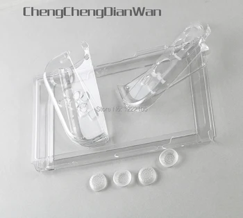 

ChengChengDianWan Crystal Protector Clear Protective Hard Case Back Cover Skin Shockproof Shell Joystick Caps For NS NX Switch