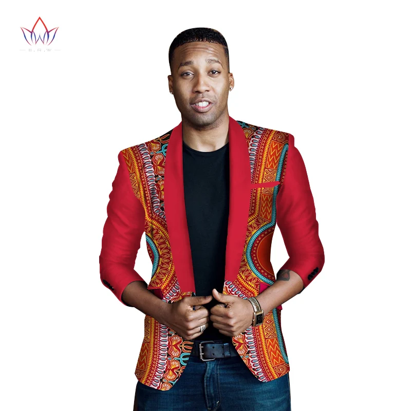 Африканская одежда Дашики печати костюм для повседневная мужская куртка пальто модный блейзер мужская брендовая одежда тонкий элегантный плюс размер WYN262 - Цвет: 4