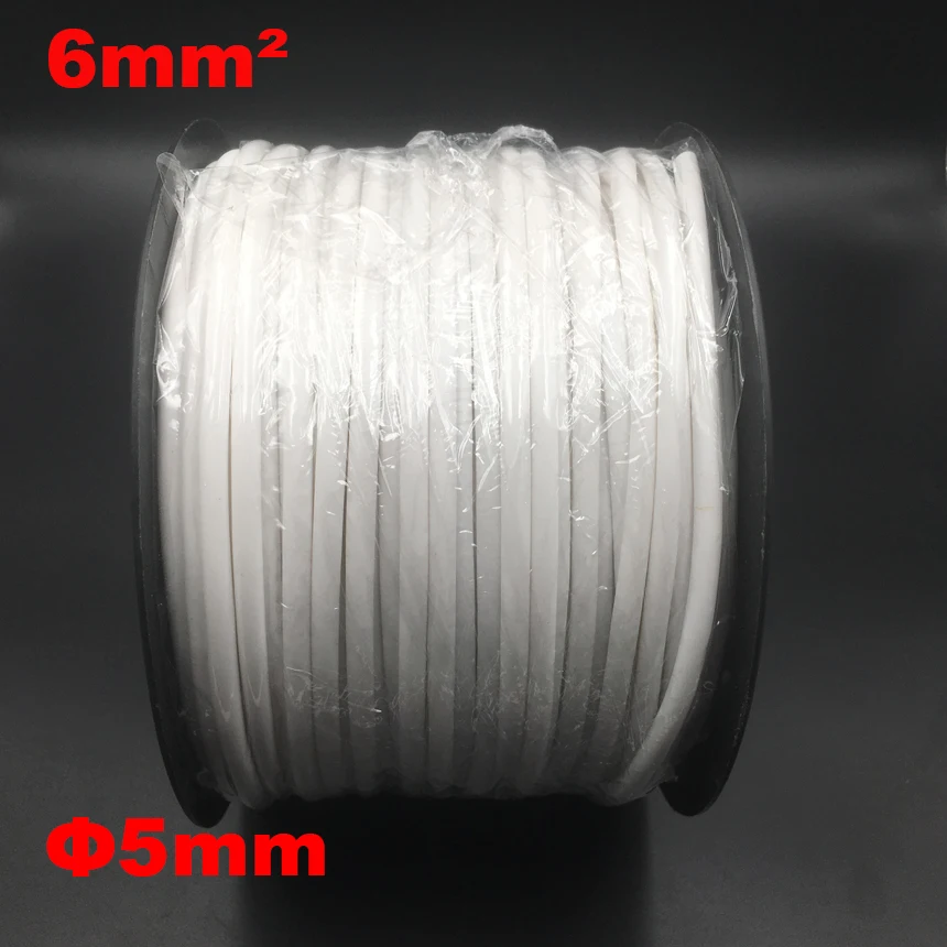 1roll 6mm2 PVC 5mm ID White Handwriting Ferrule Printing Machine Number