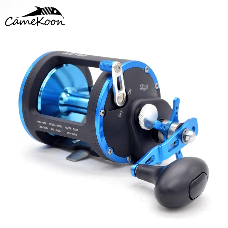 

CAMEKOON Saltwater Star Drag Fishing Reel 15KG Max Drag 4.1:1 Gear Ratio Smooth Level Wind Trolling Fishing Reel Right Handed