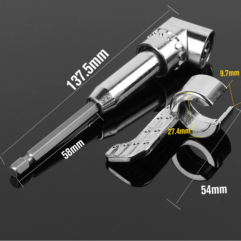 105 градусов угол расширения правый драйвер сверлильный хвостовик отвертка Магнитная 1/4 дюймов шестигранное сверло гнездо адаптер держателя рукав