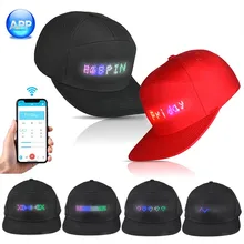 Светодиодный головной убор для вечерние Bluetooth светодиодный программируемый экран с прокручивающимся сообщением бейсбольная кепка для самостоятельного монтажа Прямая поставка