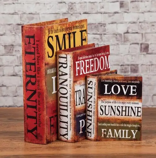 

books box 3PCS set Cash High Quality Dictionary Hidden Secret Book Design Valuables Safety Money Cash Box Security Key With Lock