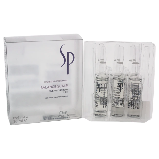 SP Balance Scalp Energy Serum by Wella for Unisex - 6 x 0.20 oz Serum