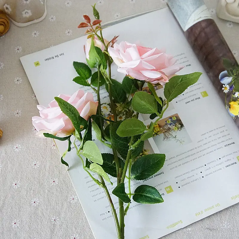 Artificial Paris perfume roses fake Flowers silk flowers Wedding decoration baby shower gifts 12 8