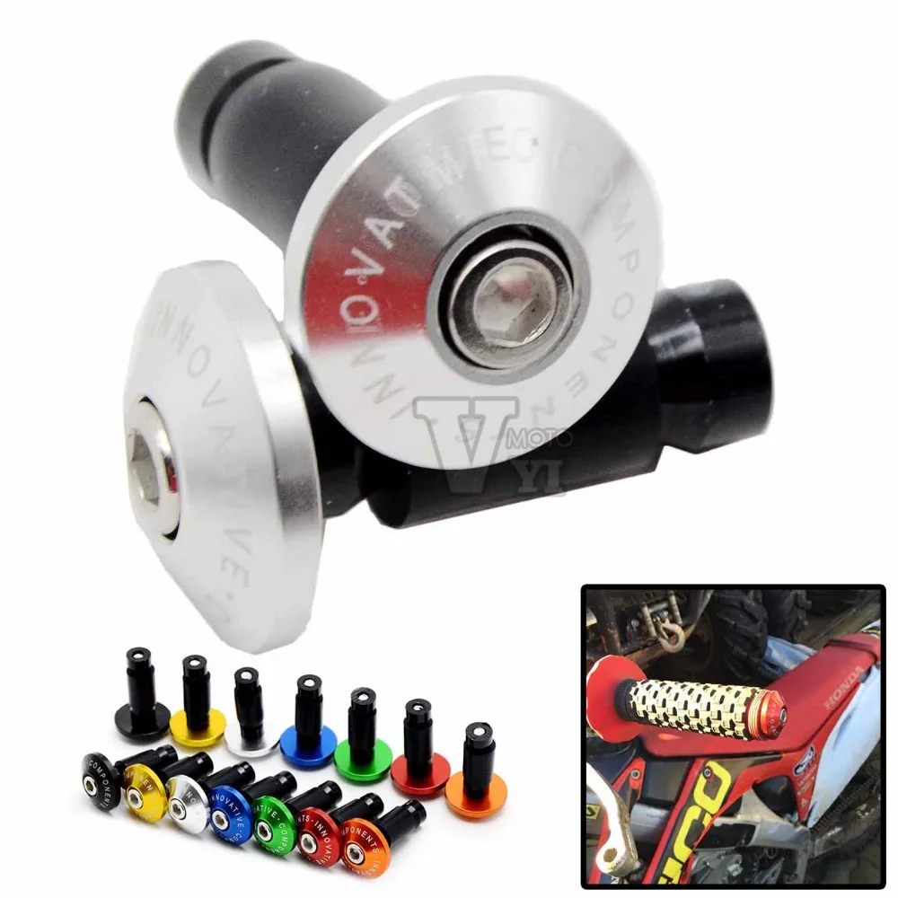 7/8 22mm Motorcycle CNC Handlebar cap handlebar Grips Bar Ends for Honda Yamaha Kawasaki Suzuki  Ducati Triumph Ec