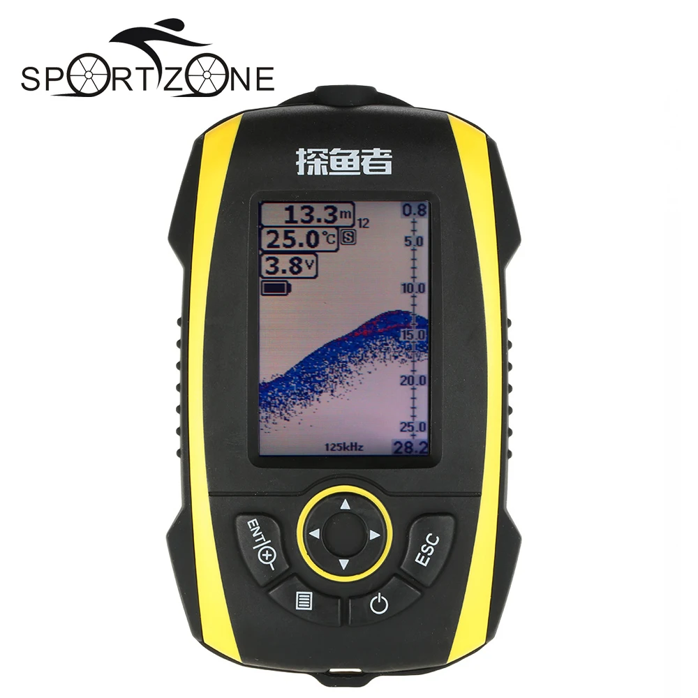 

Russian Menu Wireless Sonar Portable Fish Finder Sensor Sounder Alarm River Lake Sea Bed Live 135ft/45M Fish Finder Detector