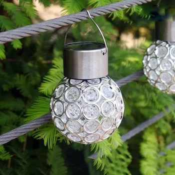 

LED Solar Hanging Bulb Lamp LED Round Ball Lights For Outdoor Garden Yard Path Landscape Decor