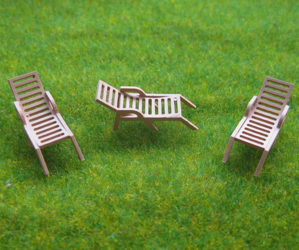 YZ8703 Model Railway Layout 187 Sun Loungers Beach Chairs HO OO Scalein Model Building Kits