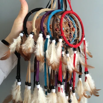 

Whosale Free Shipping 12pcs/lot in mixed colors Dream Catcher Car Wall Hanging
