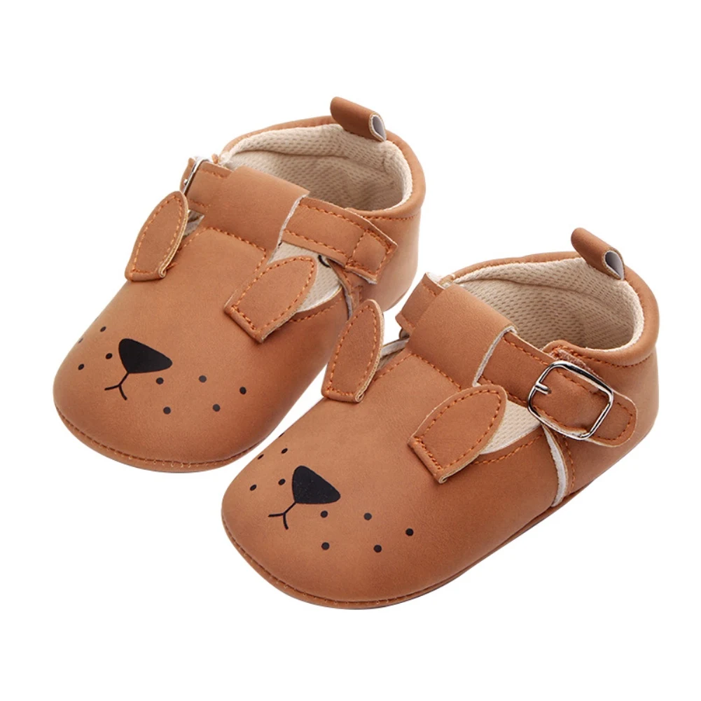 Новинка; детская обувь с принтом; обувь для первых шагов; домашняя кожаная детская обувь; Мягкие Мокасины с пряжкой на ремешке для мальчиков и девочек - Цвет: BC
