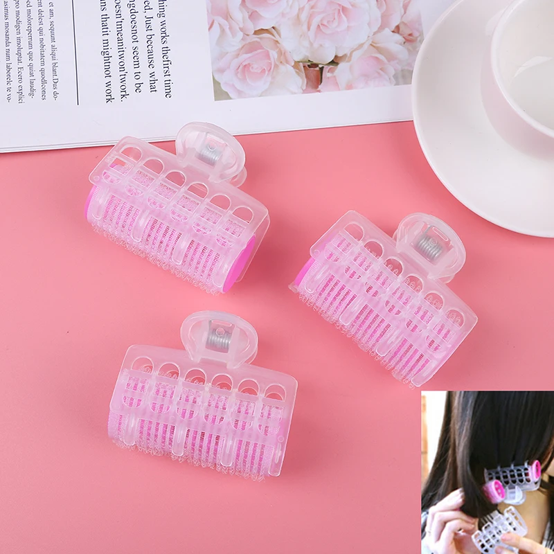 3PCS/PACK hair curler Plastic Self Grip Hair Rollers Clips Cling DIY