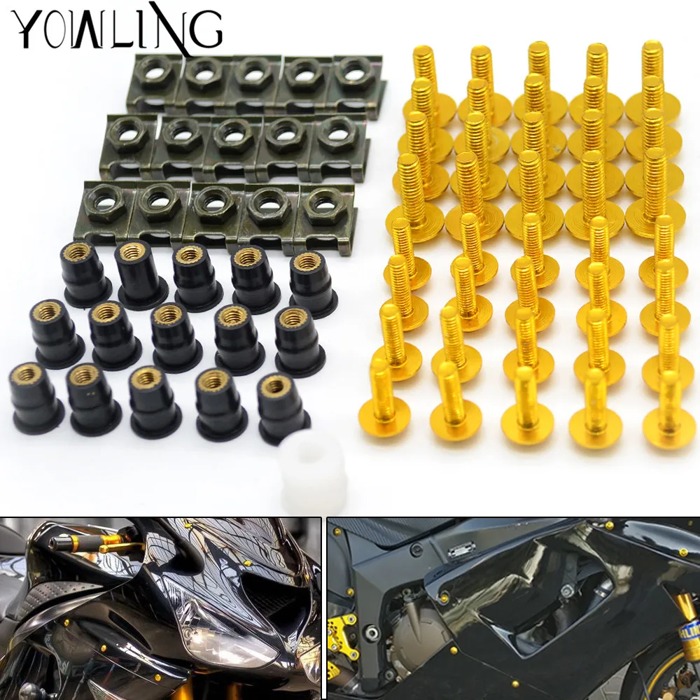 

Universal Motorcycle Windscreen Windshield Screw Kit Nuts Fairing Bolts for honda CBR954RR CBR125R CBR500R HORNET 250
