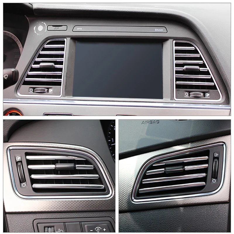 

U Shape DIY Car-styling Interior Air Vent Grille Outlet Decoration Strip for Ford Focus 2 3 4 Mondeo Ecosport Fiesta