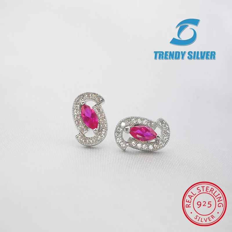 

fresh water natural pearl stub earrings with stones for woman 925 sterling silver jewelry wholesale free shipping TSCE00106