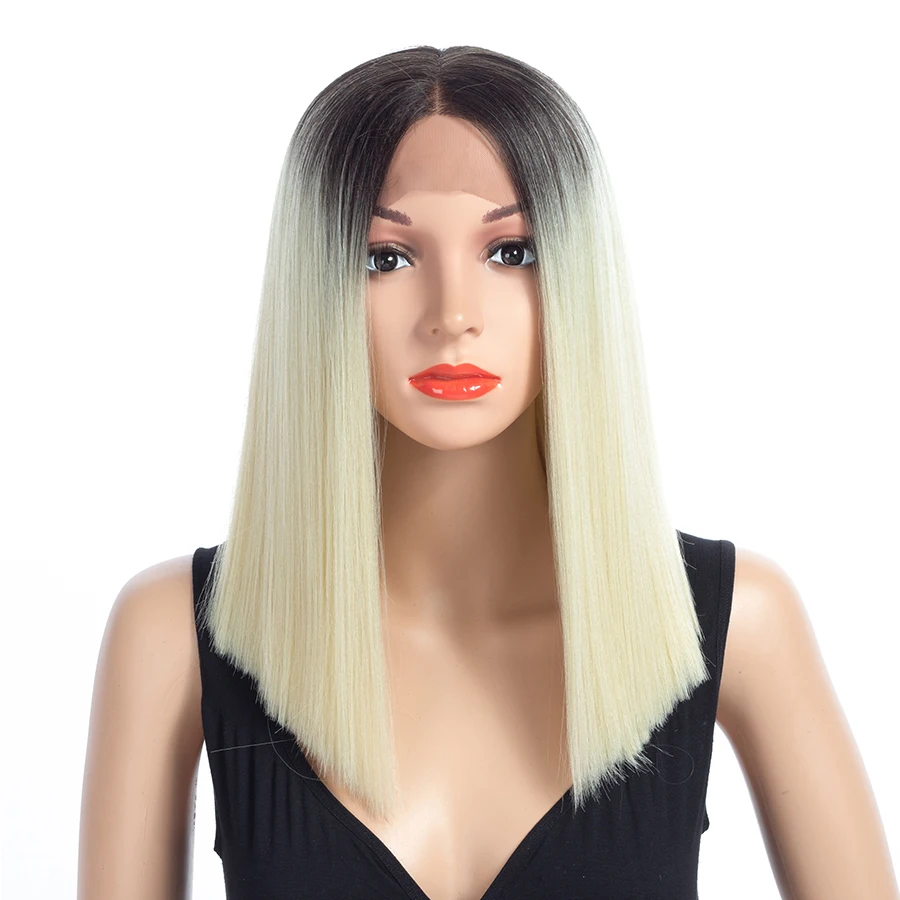 

Aigemei Straight Heat Resistant Long Natural 8 Colors Glueless Synthetic Lace Front Wig For Women