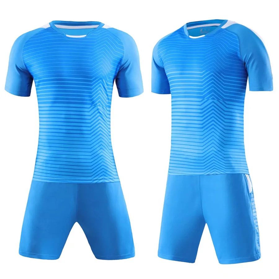 Men's Training Soccer Jersey Set Professional Football Kits Blank Short