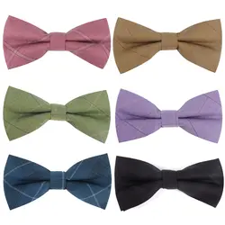 Модные клетчатые рубашки, галстук-бабочка для мужчин, классический галстук-бабочка для деловых свадеб, галстук-бабочка для взрослых