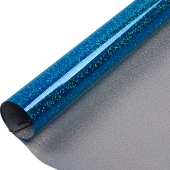 

Light Blue Holographic Heat Transfer Vinyl - Laser Foil Glitter HTV Iron-on T-Shirt, Hoodie, Hats and More Fabric Garments