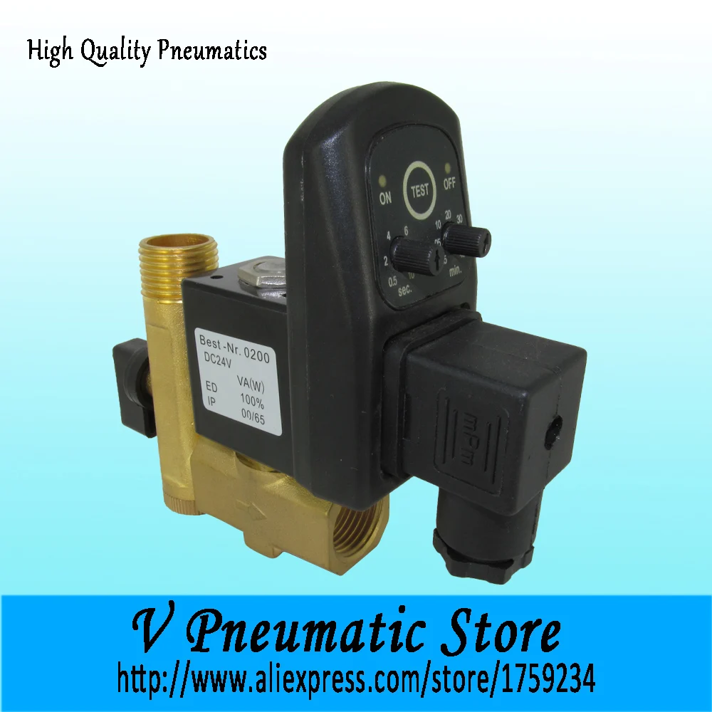 Buy NPT 1/2" timer controlled electronic drain valve