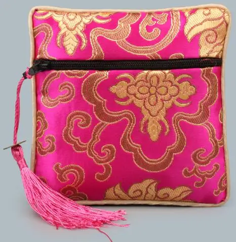10 штук в сумке 11,5x11,5 см сумка для ювелирных изделий, Подарочная сумка, ювелирные сумки, смешанный цвет, сумка из шелка, красивый узор облака, смешанный цвет