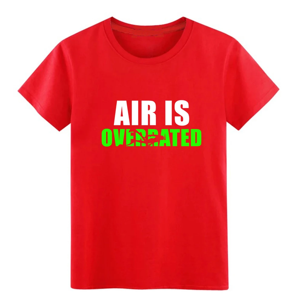 Мужская футболка Air is overrated дизайнерская из 100% хлопка с круглым вырезом милая