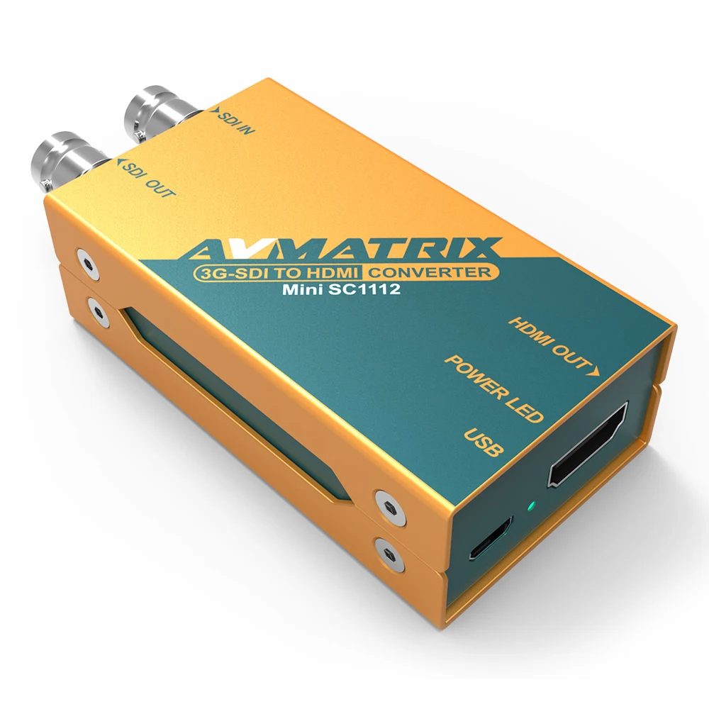 Конвертер AVMATRIX Mini 3g SDI в HDMI адаптер Full HD 1080P видеоадаптер с адаптером питания для