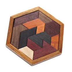 Забавные головоломки деревянные геометрические неправильные формы головоломки деревянные головоломка Танграм/головоломки детские