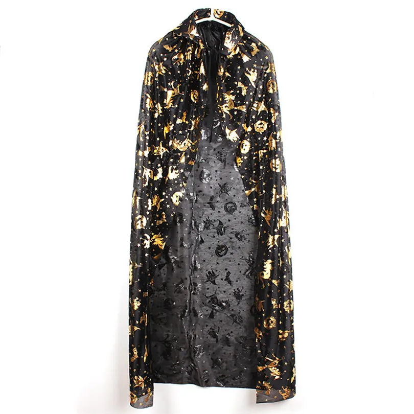 2019 Halloween Autumn Winter Cos Cloak Coat Wicca Robe Medieval Cape Shawl Halloween Witch Party+Hat Set #E12 (6)