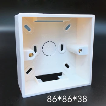 

10pcs 86 Type Universal Flame Retardant Wall Junction Boxes PVC Wiring Bottom Box For Push Button Switch Outlet 86*86*38mm