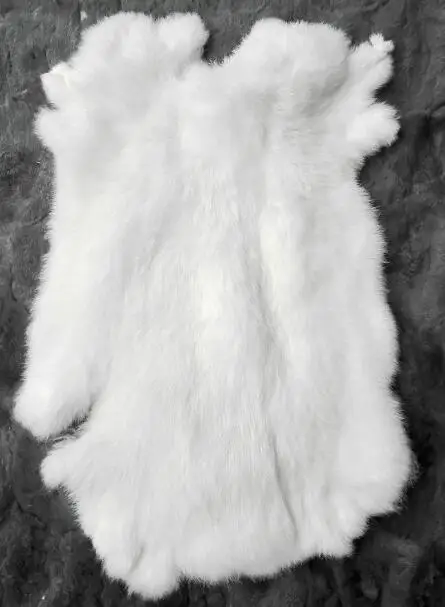 

1Pcs Cute Small Rex Rabbit Fur Raw DIY Material Clothing Accessories Wholesale White Rabbit Skin Real Leather Fur Special Sale