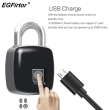 Waterproof Fingerprint Padlock Lock Keyless Access Control Reader Biometric Fingerpinter USB Rechargeable Anti-Theft Door Lock Waterproof Fingerprint Padlock Lock Keyless Access Control Reader Biometric Fingerpinter USB Rechargeable Anti-Theft Door Lock