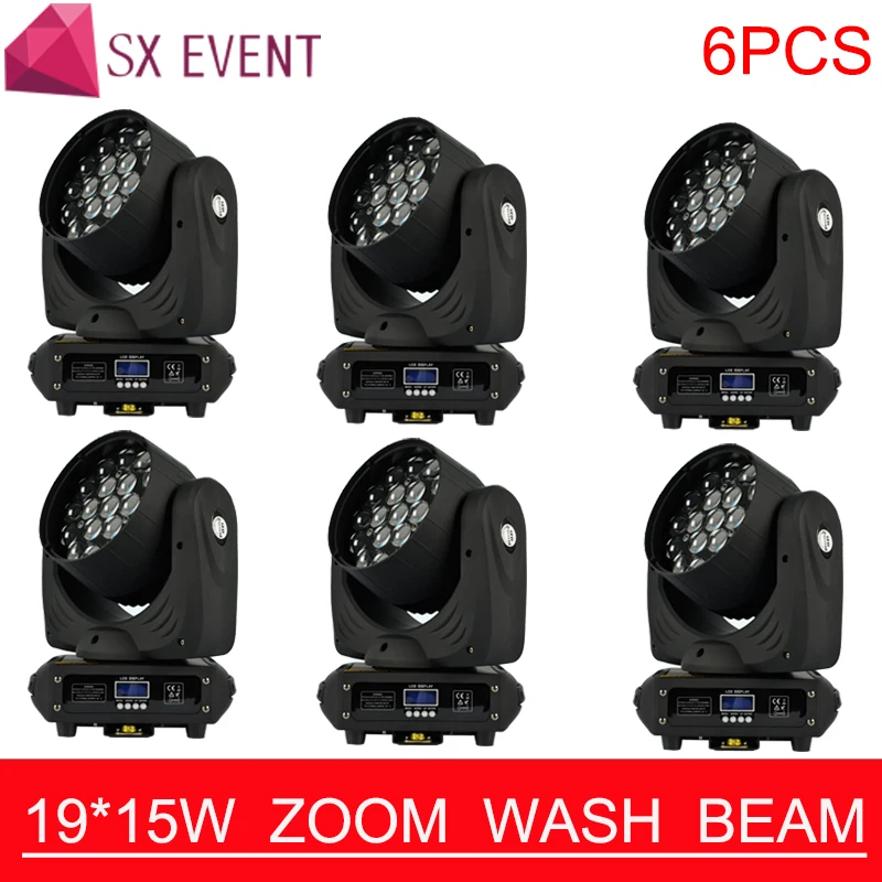 

19x15W RGBW 4in1 LED Zoom Moving Head Light Wash Moving Head Light Professional DJ Nightclub Disco 19x15w led zoom moving head