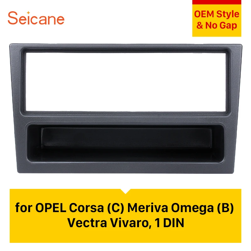 Seicane Black 1Din font b Car b font font b Radio b font Fascia for OPEL