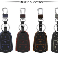 Brand New Высокое качество Натуральная Кожа Дистанционного Управления Ключа Автомобиля Чехол кошелек Сумка Обложка Для Cadillac ATS-L