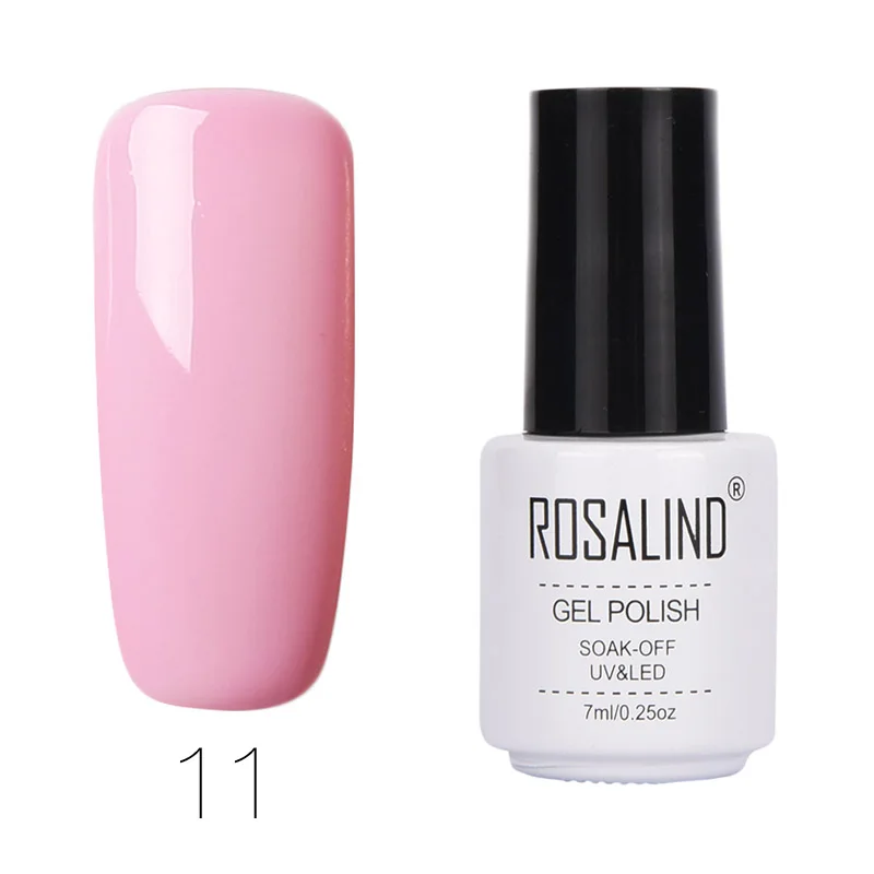 ROSALIND 7ML Gel Varnish Hybrid Nails Art Vernis Semi Перманентный гель для ногтей для ногтей для маникюра Замачивание верхнего базового белого геля - Цвет: 11