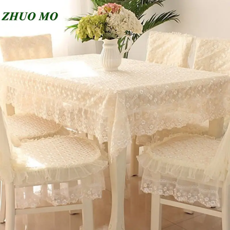 Aliexpress.com : Buy Lace edge Pink grey table cloth and ...