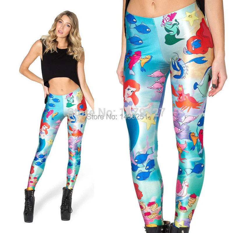 Buy Mermaid Leggins 2015 Fashion Women Casual Legging