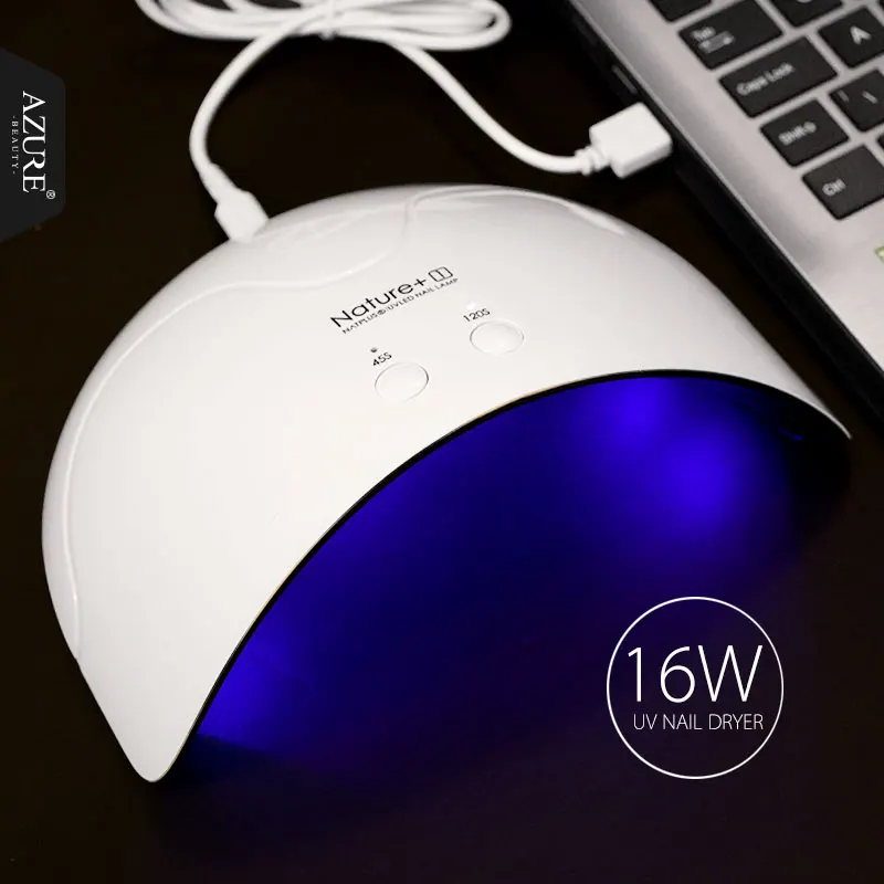 УФ светодиодная лампа Azure Beauty Nature1 16 Вт 8 светодиодов портативный usb кабель для