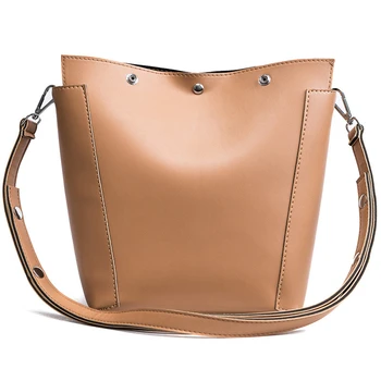 

New Women Bucket Bag Designer Shoulder Bags PU Leather Crossbody Bag Ladies Casual Tote Handbags with Inside Bags