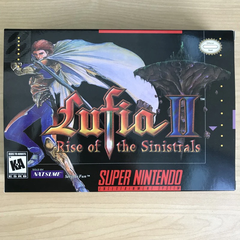 Lufia II 2: Rise of the Sinistrals 16bit game cartidge US Version Lufia II 2: Rise of the Sinistrals 16bit game cartidge US Version