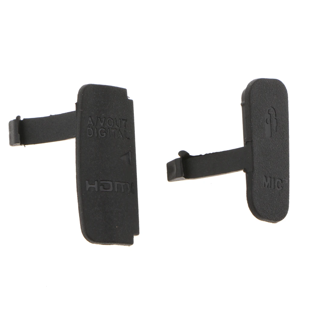 2x Rubber Cover for Canon EOS 600D Repair Part USB Port Cap Interface Door Lid Plastic Material Better dustproof protection