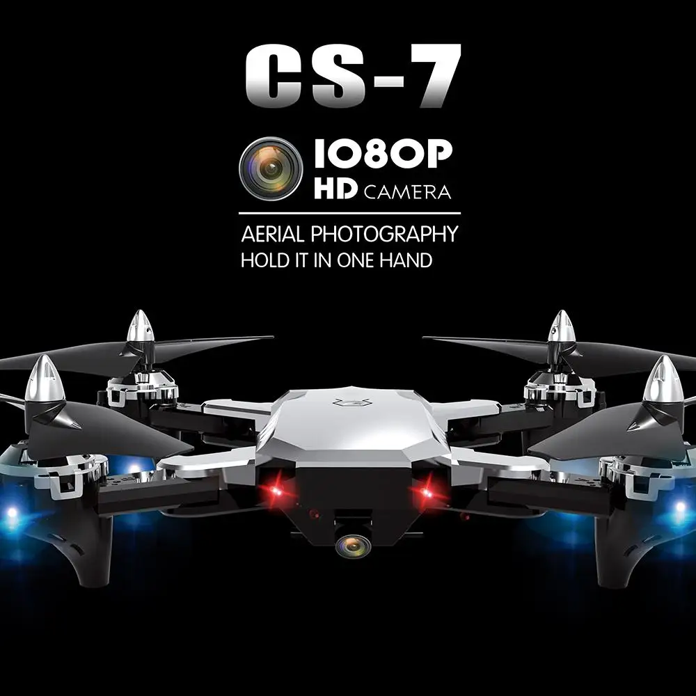 Модернизированный CS-7 2,4G-sensor складной мини RC Квадрокоптер Дрон HD камера Wifi FPV Дрон высота удержания автономный режим RTF подарок для детей