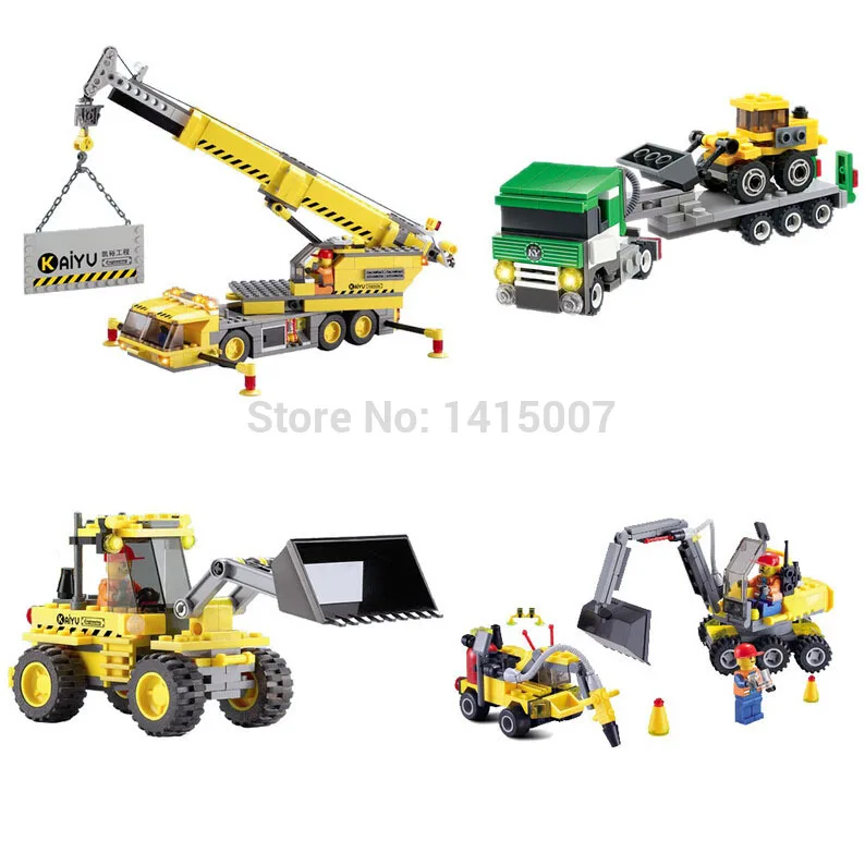 kazi The city builder series Urban Construction Action Figure DIY Building Bricks Toy Set