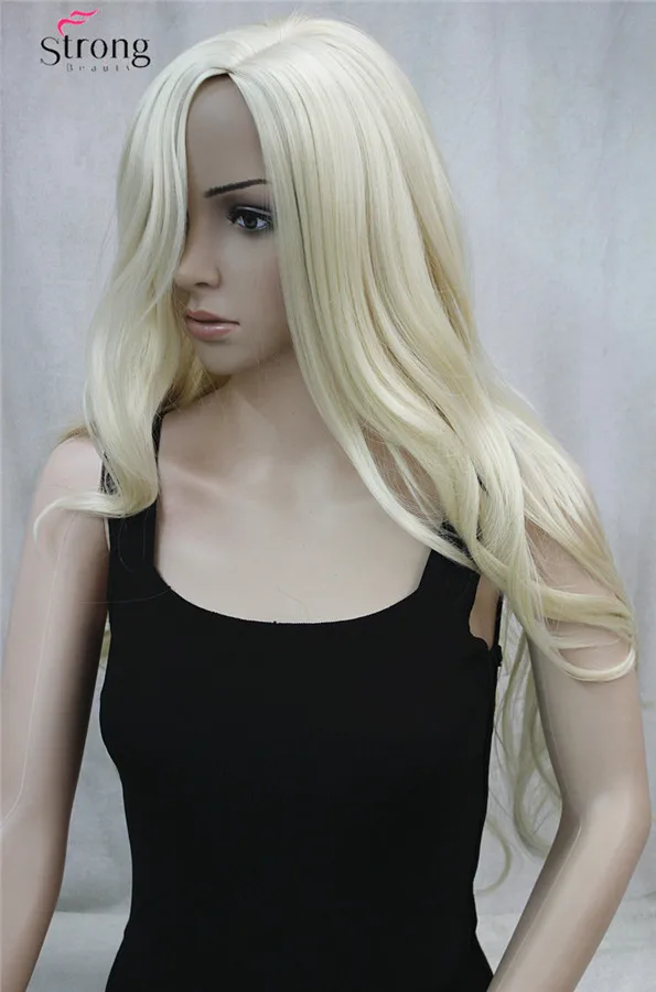 RG-9680 613  Bright Blonde Long nature wavy wig (3)