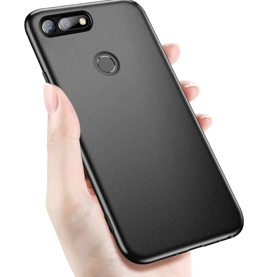 Мягкий матовый черный чехол для huawei Honor View 20 V20 мягкая задняя крышка P Smart 2019 Plus mate P20