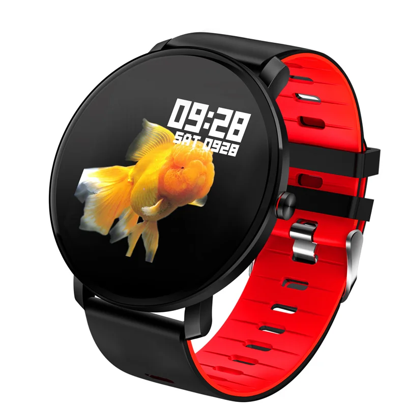Смарт-часы TROZUM K9, IP68, водонепроницаемые, полный экран, цветной экран, монитор сердечного ритма, фитнес-трекер, спортивные мужские wo мужские умные часы - Цвет: Красный