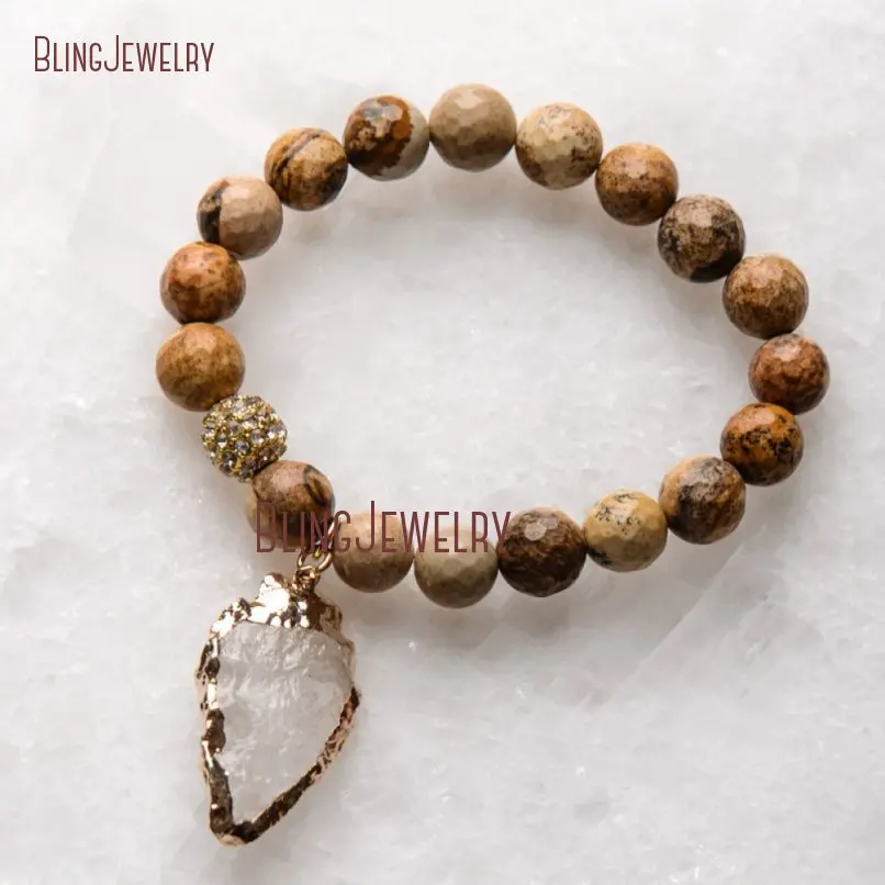 20181201-BM17426-Latest  Arrowhead Clear Crystal Bracelet On Sale_33