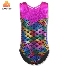 BAOHULU/гимнастическое трико для маленьких девочек; Детский костюм бикини для костюмированной вечеринки; балетный танцевальный трико; спортивный костюм на бретелях для От 3 до 12 лет детей