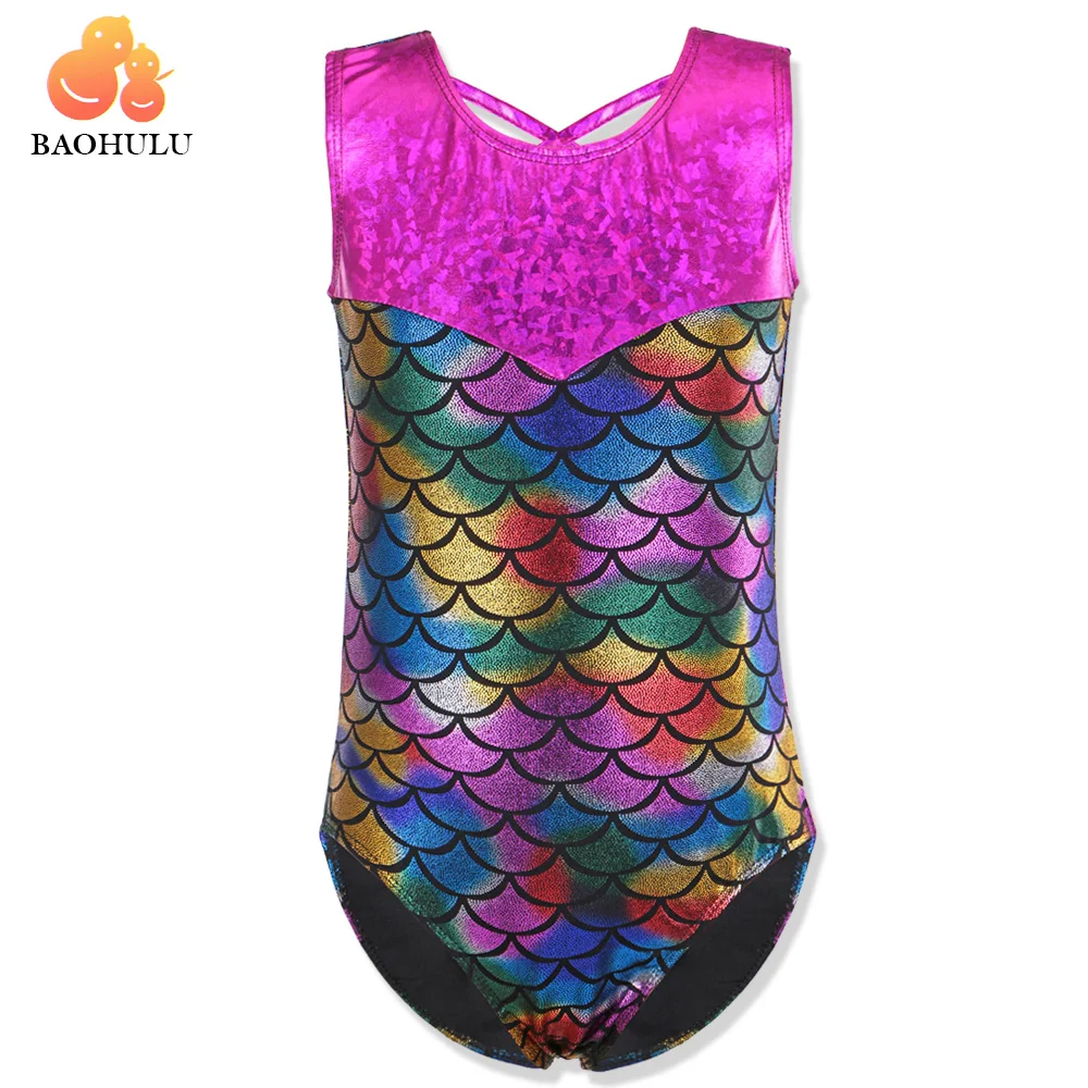 BAOHULU 2018 Toddler Little Girls Mermaid Gymnastics Leotard Bikini